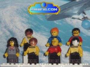 Custom LEGO minifig Star Trek The Next Generation Crew  