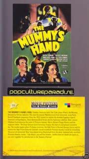 2009 MOVIE POSTER CARD THE MUMMYS HAND (1940) Horror  