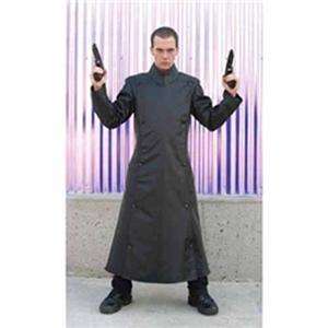 GOTHIC Matrix KLERIK Mens Long Black NYLON COAT COSTUME S XL New