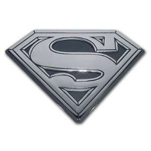  Superman 3D shield chrome metal emblem with black 