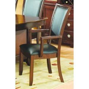  878 Series Black Vinyl Arm Chair in Rich Merlot [Set of 2 