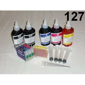   with 5 x 100ml Anti UV dye ink bottles, 4 syringes.