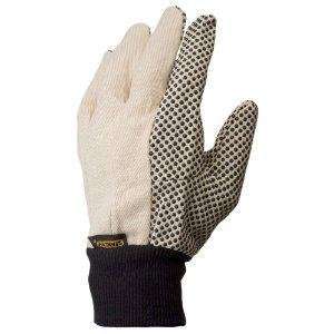  Mens Large Stanley Hand Helpers Dotted Canvas Gloves   6 