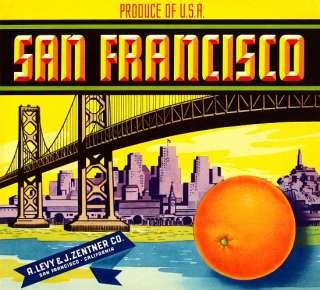 San Francisco Orange Golden Gate Bridge poste  