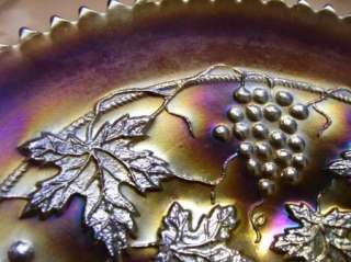 Northwood Grape and Cable Amethyst Carnival Glass Plate  