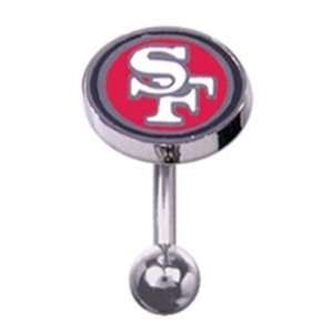 San Francisco 49ers 316L Stainless Steel Belly Ring   14G   3/8 Inch 