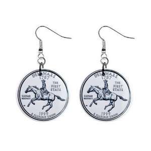   State Quarter Dangle Earrings Jewelry 1 inch Buttons 12302749 Jewelry
