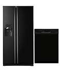 Appliance Art Black Refrigerator & Dishwasher Combo Cov