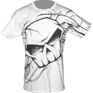 No Fear Flying Doom MMA White T Shirt (Size2XL)  Sports 