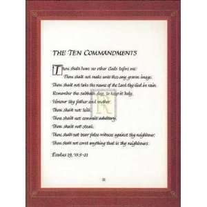  Ten Commandments Poster Print