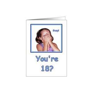  Funny Birthday 18 Years Old Shocked Girl Humor Card Toys 