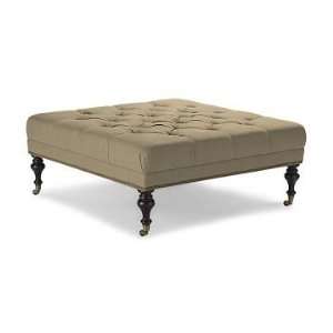   Leg with Tufted Top, Mohair, Ecru, Polished Nickel