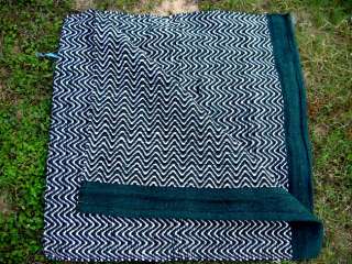 Horse Double Weave NAVAJO 32X64 SADDLE BLANKET PAD GREEN FOLDED TACK 