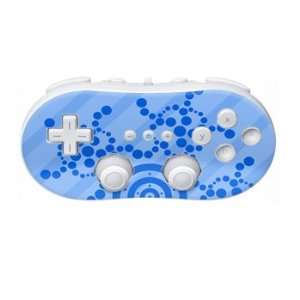  Crop Circles Blue Design Nintendo Wii Classic Controller 