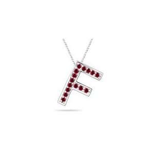  Ruby Initial F Pendant Jewelry