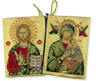 Holy Virgin Mary Perpetual Christ Rosary Pouch Holder  
