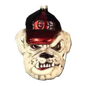   Bulldogs GLASSCOTS Blown Glass Head Ornament