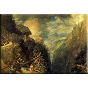  Battle of Fort Rock, Val dAoste, Piedmont 16x11 Streched Canvas Art 