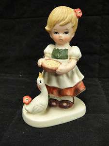 Brinns Hummel Style Figurine Girl With Goose 5.5  