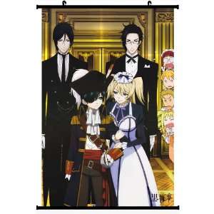 Black Butler Anime Wall Scroll Poster (16*24) Support Customized