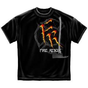 ERAZOR Bits Monster Claws Fire Rescue Mens Tee Black  