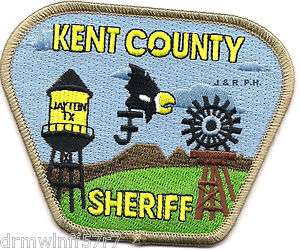 Kent County Sheriff, Texas shoulder police patch (fire)  