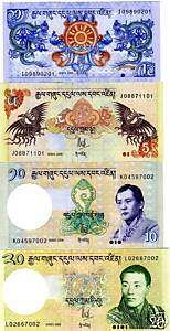 Bhutan, SET, 1;5;10;20 Ngultrum, 2006 2011 P 27;29;30,New, UNC  