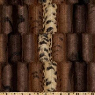    Wide Minky Soft Cuddle Fancy Leopard Brown/Gold Fabric By The Yard