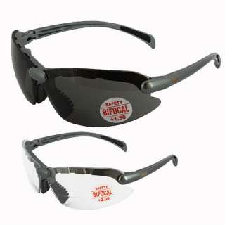 PAIRS   C2 Cougar Style GREY Apex Bifocal Safety Glasses Clear and 