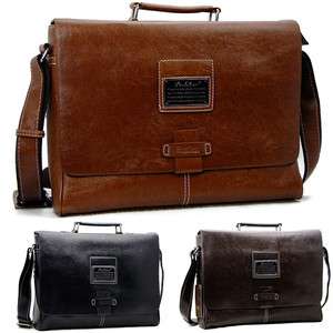  big Mens fashion leather messenger bag briefcase shoulder hand bag 