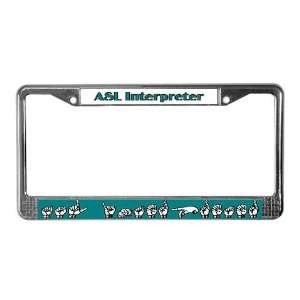  ASL Terp License Plate Frame by  