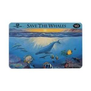   Phone Card $40. Save The Whales (Japanese Reverse) 