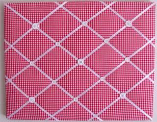 RED GINGHAM check French Message Memo Photo Board  