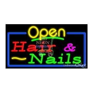  Hair and Nails Neon Sign 20 Tall x 37 Wide x 3 Deep 