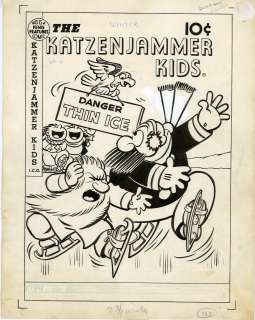 This is the original cover art for Katzenjammer Kids #11 . The art 