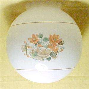 White Glass Floral 4 X 8 Ceiling Fan Light Globe Shade 022011501482 