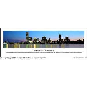  Milwaukee, WI at Night 13.5x40 Panoramic Photo Sports 