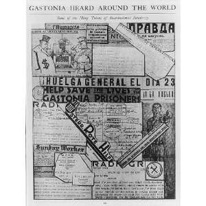   ,NC,labor unrest,headlines,telegrams,cartoons,1929