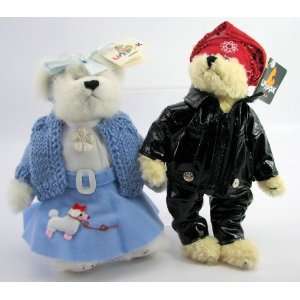  50s Style Poodle Skirt Girl and Greaser Plush Teddy Bear 