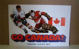 1972 Team Canada / USSR Hockey Fan Postcard. Exc Cond  