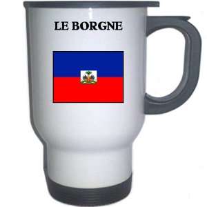  Haiti   LE BORGNE White Stainless Steel Mug Everything 