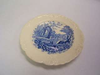 Taylor Smith Taylor English Abbey blue Bread Plate embo  