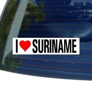  I Love Heart SURINAME   Window Bumper Sticker Automotive