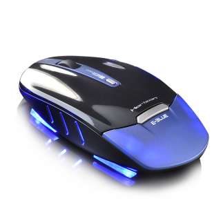   1750DPI 2.4GHz Notebook Wireless Gaming Game Optical Mouse Blue Black