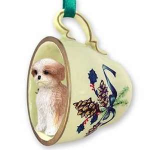  Puppycut Shih Tzu Teacup Christmas Ornament