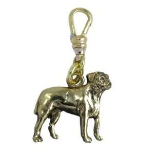 Bull Mastiff Brass Charm glitzs Jewelry