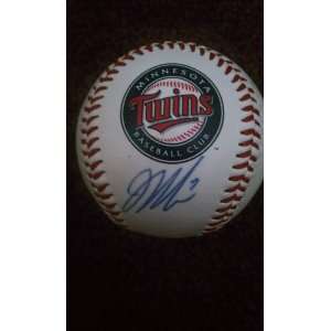  Joe Mauer Signed Minnesota Twins Baseball 