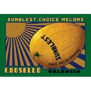  Sunblest Brand Melons 44X66 Canvas