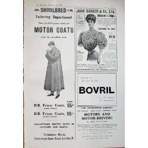   1906 Shoolbred Motor Coats Barker Blouses Bovril Motor