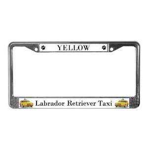  Yellow Lab Taxi Dakotasden License Plate Frame by 